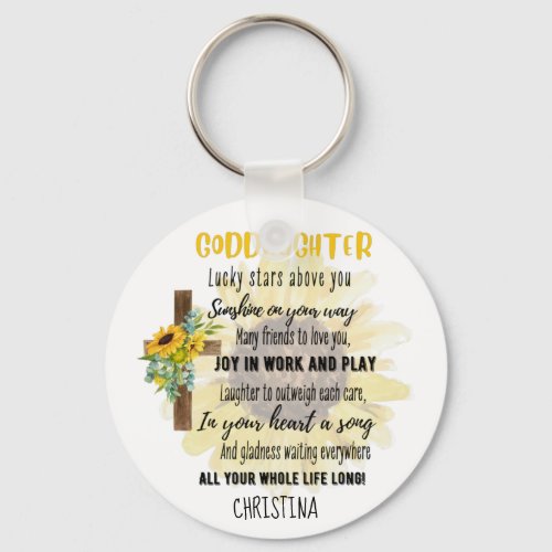 Irish Blessing For GODDAUGHTER _ Personalized Gift Keychain
