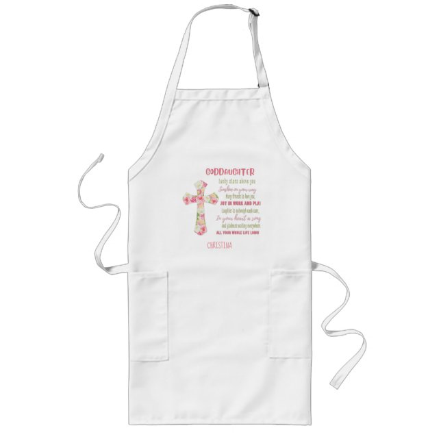 Irish Blessing For GODDAUGHTER - Personalized Gift Long Apron (Front)