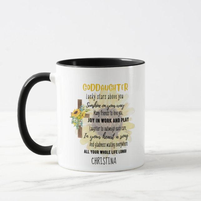 Irish Blessing For GODDAUGHTER - Personalized Gift Mug (Left)
