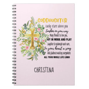 Irish Blessing For GODDAUGHTER - Personalized Gift Notebook