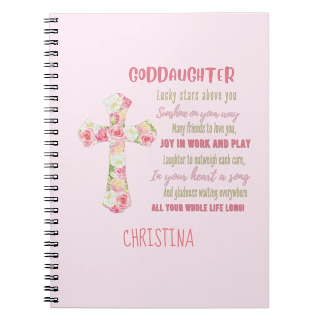 Irish Blessing For GODDAUGHTER - Personalized Gift Notebook (Front)