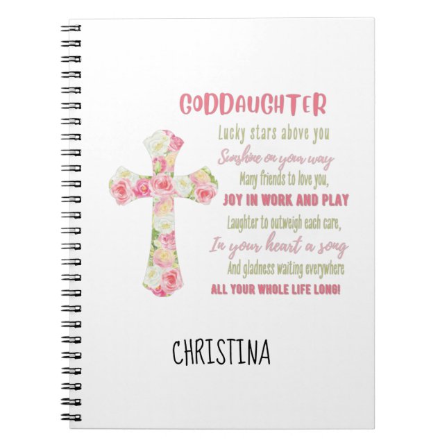 Irish Blessing For GODDAUGHTER - Personalized Gift Notebook (Front)