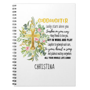 Irish Blessing For GODDAUGHTER - Personalized Gift Notebook