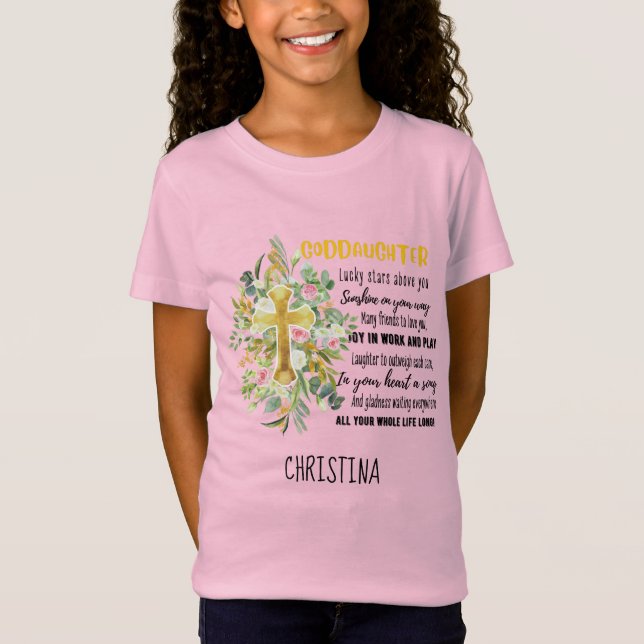 Irish Blessing For GODDAUGHTER - Personalized Gift T-Shirt (Front)