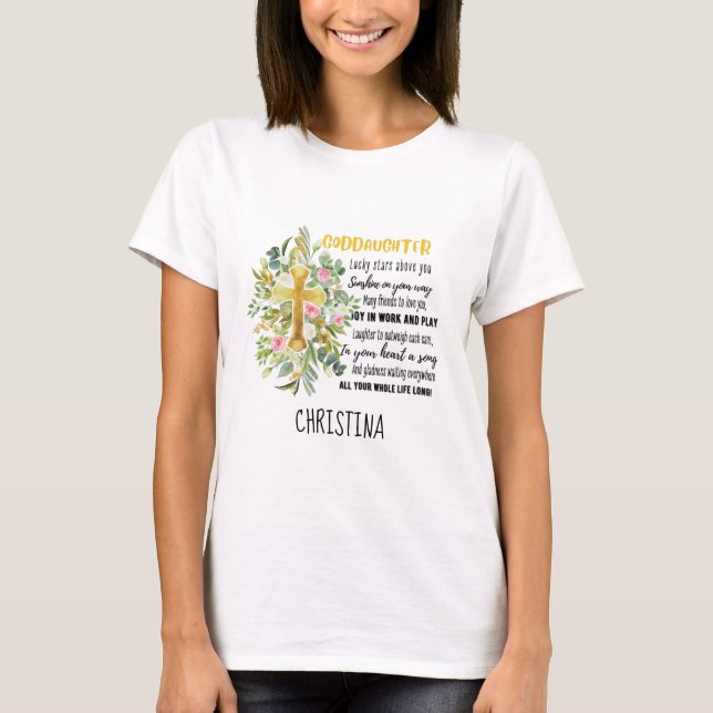 Irish Blessing For GODDAUGHTER - Personalized Gift T-Shirt (Front)