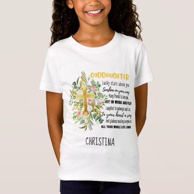 Irish Blessing For GODDAUGHTER - Personalized Gift T-Shirt (Front)