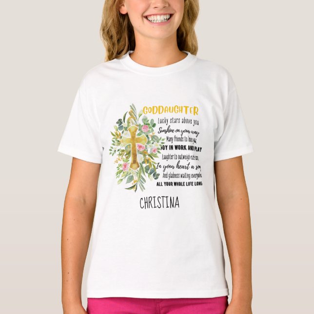 Irish Blessing For GODDAUGHTER - Personalized Gift T-Shirt (Front)