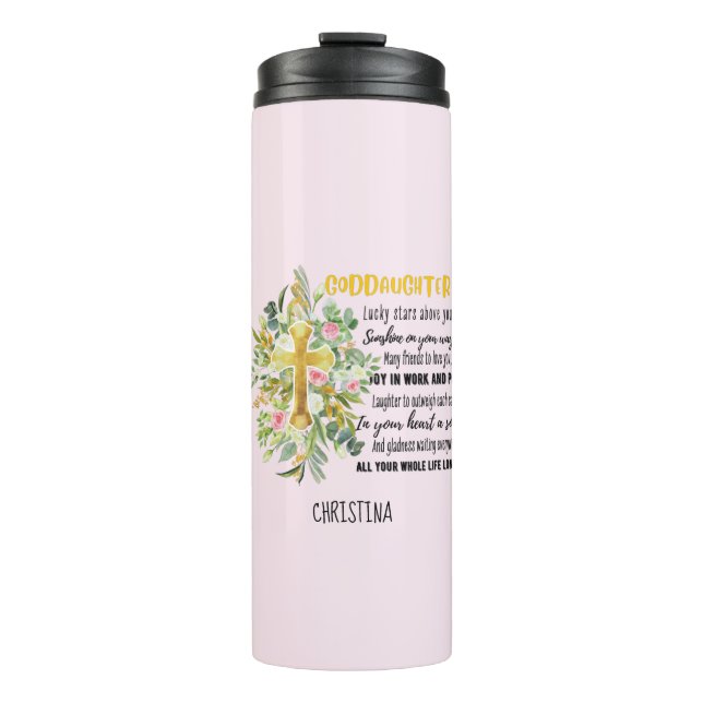 Irish Blessing For GODDAUGHTER - Personalized Gift Thermal Tumbler (Front)
