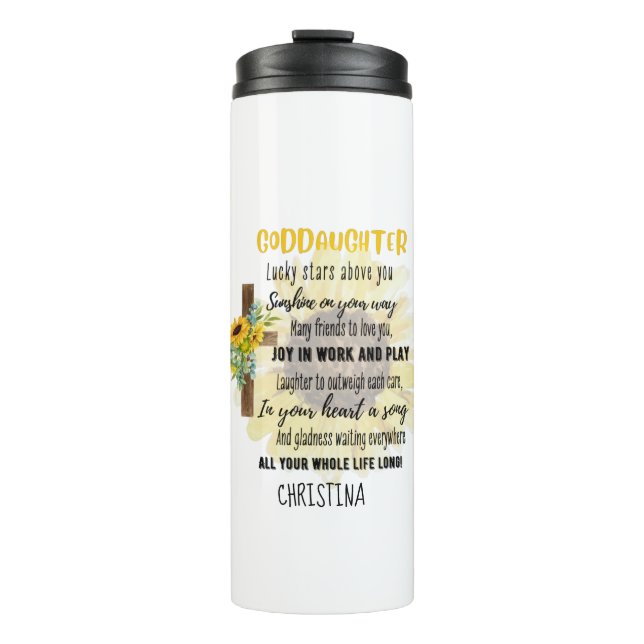 Irish Blessing For GODDAUGHTER - Personalized Gift Thermal Tumbler (Front)