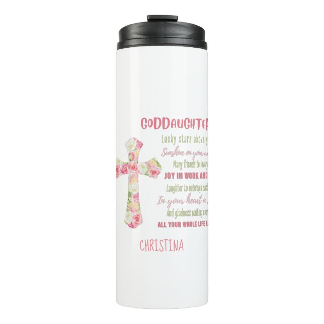 Irish Blessing For GODDAUGHTER - Personalized Gift Thermal Tumbler (Front)