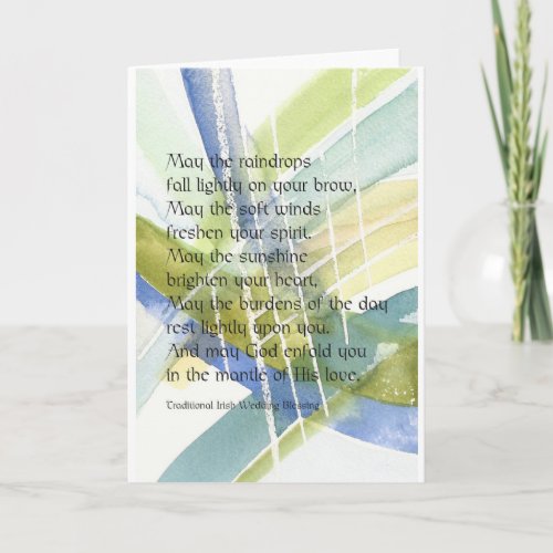 Irish Blessing for Wedding or Anniversary Card