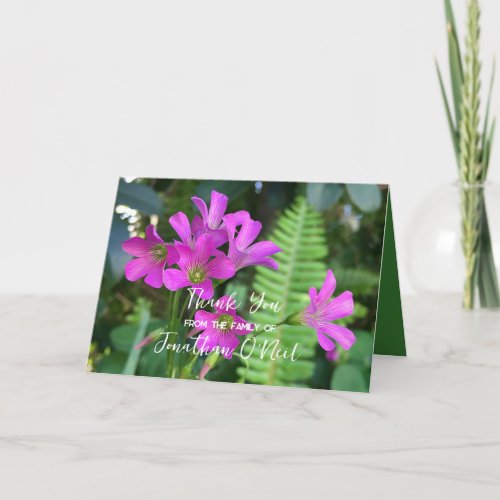 Irish Blessing Funeral Thank You Message Card