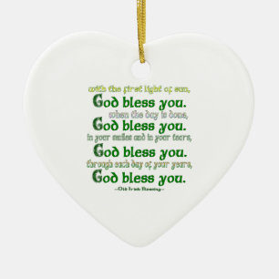 Irish Blessing God Bless You Ceramic Ornament