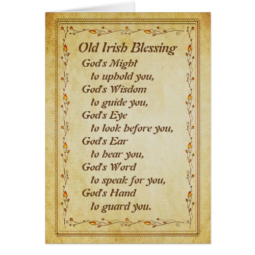 Irish Blessing Gods Wisdom to Guide You Card