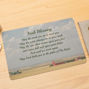 Irish Blessing Golden Wheat Fields Placemat