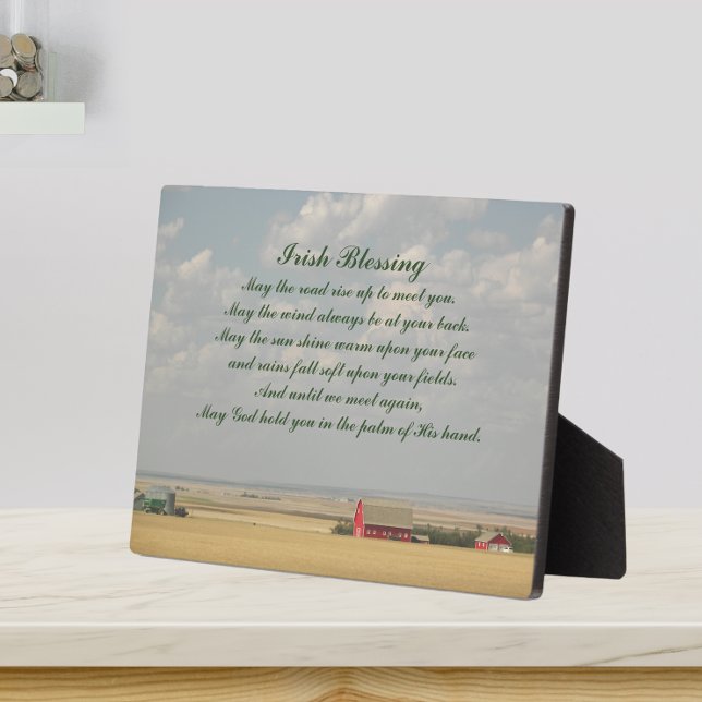 Irish Blessing Golden Wheat Fields Plaque (In Situ)