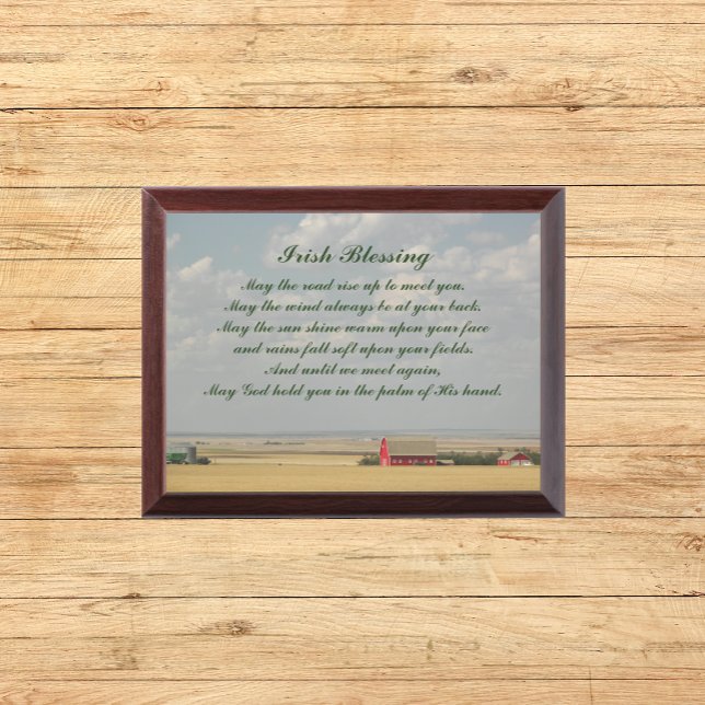 Irish Blessing Golden Wheat Fields Wall Plaque (In Situ)