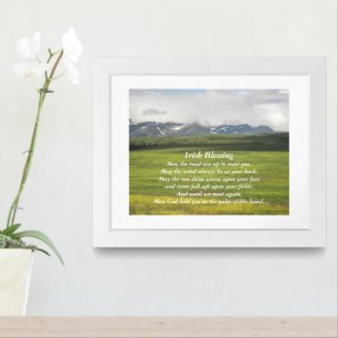 Irish Blessing Green Valley Landscape Framed Art