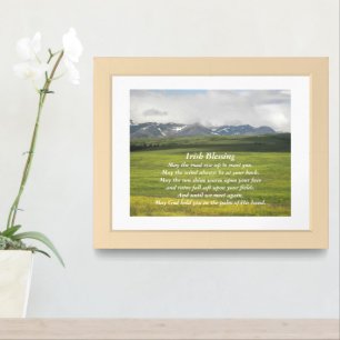 Irish Blessing Green Valley Landscape Framed Art