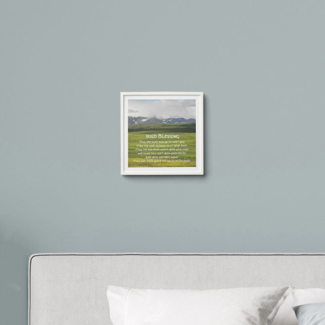 Irish Blessing Green Valley Landscape Peel And Stick Photo Tile (Bedroom)