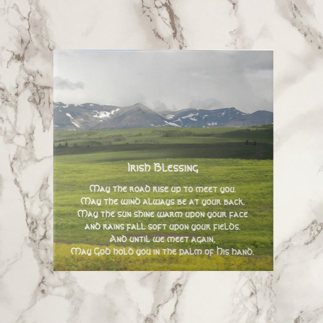 Irish Blessing Green Valley Landscape Tile (In Situ)