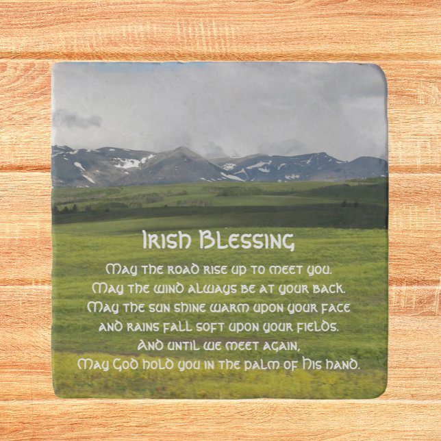 Irish Blessing Green Valley Landscape Trivet (In Situ)