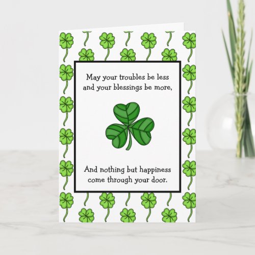 Irish Blessing  Happy St Patricks Day   Card