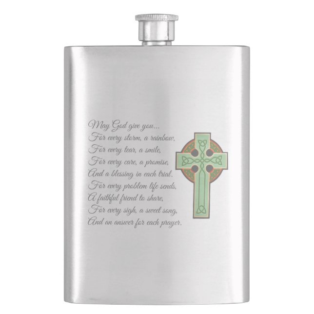 Irish Blessing II Hip Flask (Front)