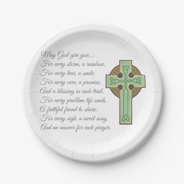 Irish Blessing II Paper Plates (Front)