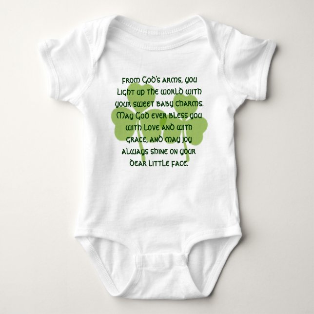 Irish Blessing joy always shine on your dear  Baby Bodysuit (Front)