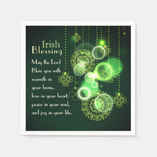 Irish Blessing, Lord Bless You Peace in Your Soul Napkins