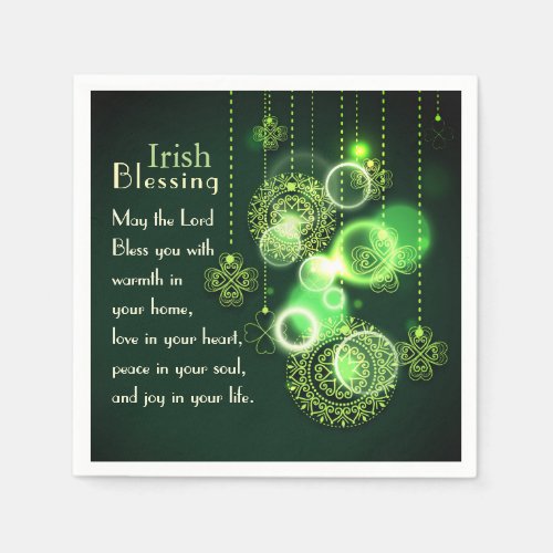 Irish Blessing Lord Bless You Peace in Your Soul Napkins