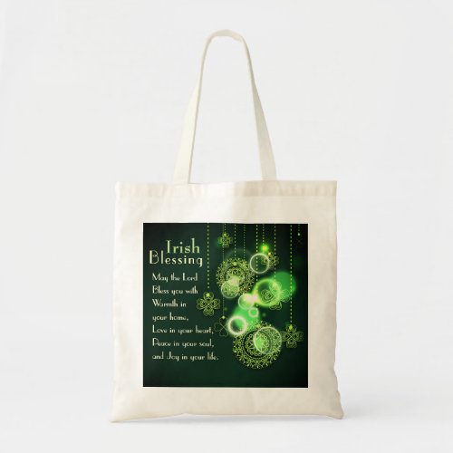 Irish Blessing Lord Bless You Peace in Your Soul Tote Bag
