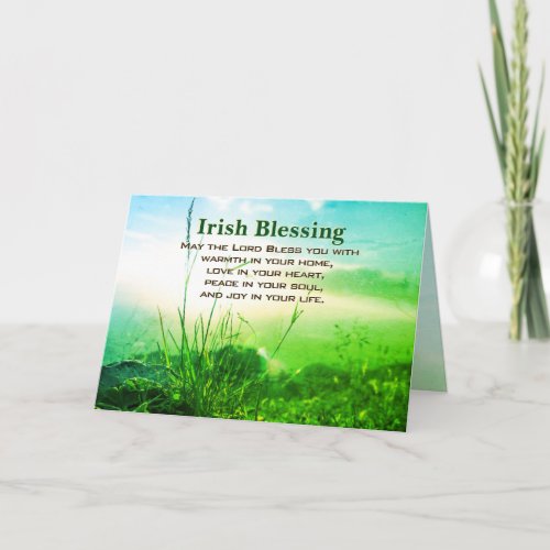Irish Blessing Love in Your Heart Cliffs Ireland Card