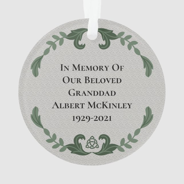 Irish Blessing Loving Memory Remembrance Memorial Ornament (Back)