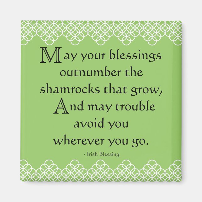 Irish Blessing Magnet (Front)