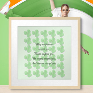 Irish Blessing-May neighbours respect ... Framed Art
