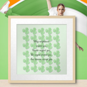 Irish Blessing-May neighbours respect ... Poster