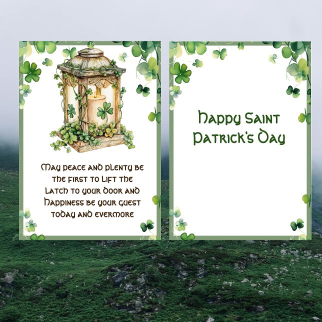 Irish Blessing May Peace n Plenty Saint Patrick's Card (Creator Uploaded)