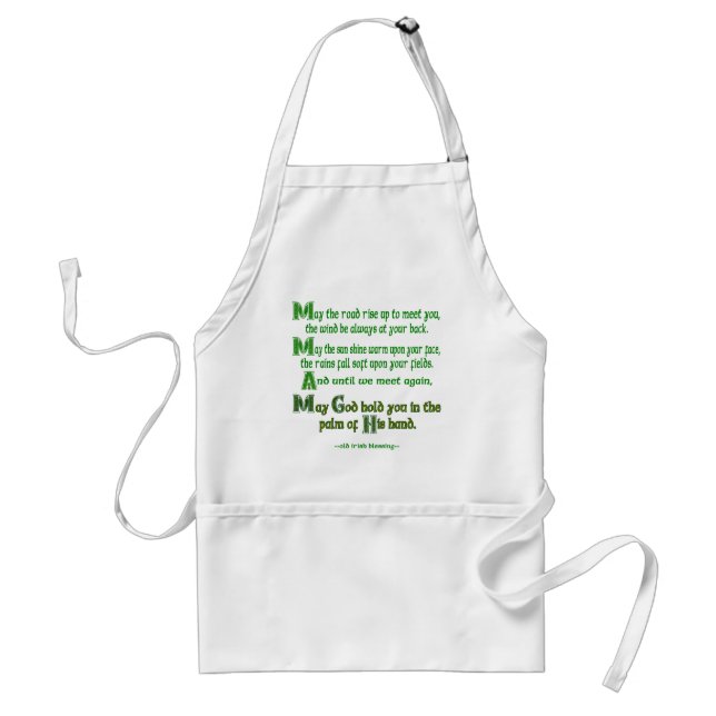 Irish Blessing May the Road Rise to Meet You Adult Apron (Front)