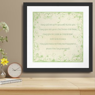 Irish Blessing-May the road rise to meet you Framed Art