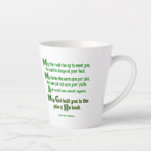 Irish Blessing May the Road Rise to Meet You Latte Mug