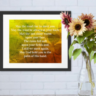 Irish Blessing May the road rise to meet you Poster