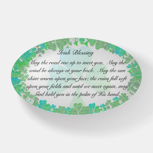 Irish Blessing May the road rise up Paperweight