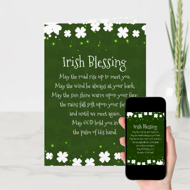 Irish Blessing May The Road Rise Up To Meet You Card 