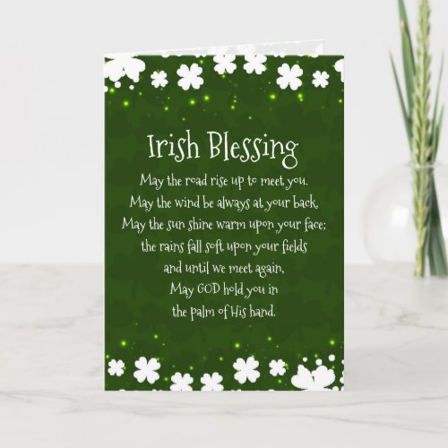 Irish Blessing May the Road Rise Up to Meet You Card