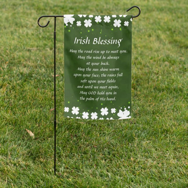 Irish Blessing May the Road Rise Up to Meet You Garden Flag (In SItu)