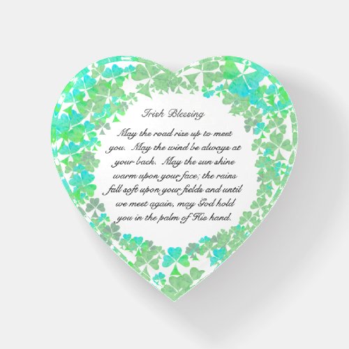 Irish Blessing May the road rise up to meet you Paperweight