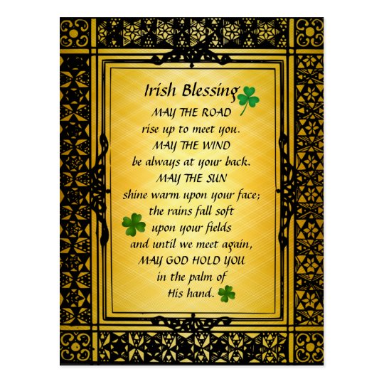 Irish Blessing, May the Road Rise Up to Meet You Postcard | Zazzle.com