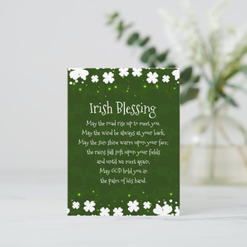 Irish Blessing May the Road Rise Up to Meet You Postcard | Zazzle